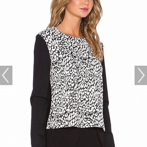 Kate Spade Leopard print long sleeve top - Picture 7 of 8